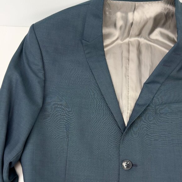 TIGER OF SWEDEN Evert 14 Wool 2B Col 33A Men's Petrol Blue Blazer sz EU 52 - Picture 10 of 10